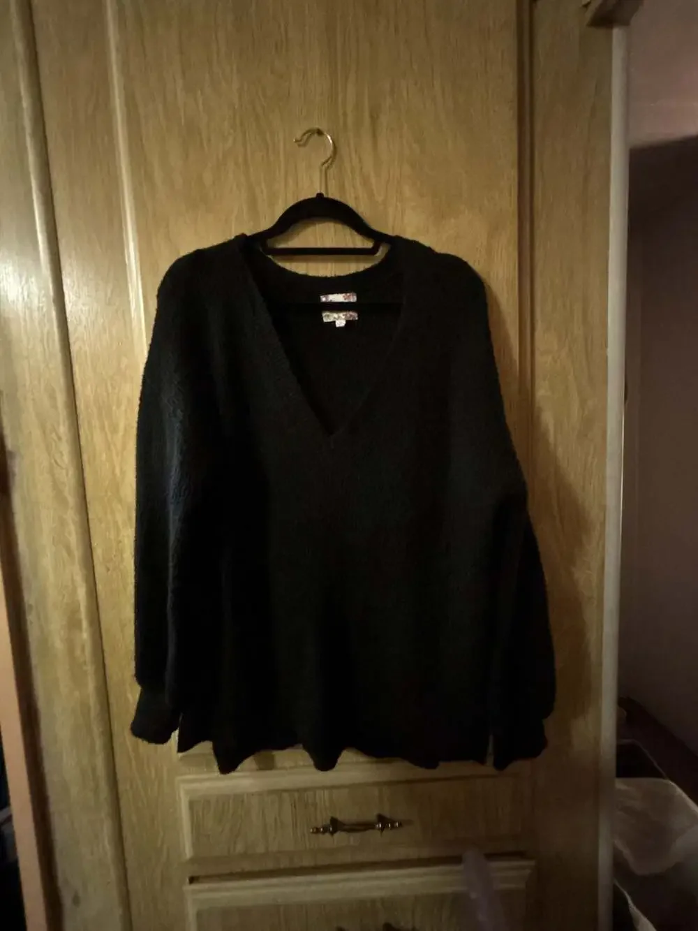 Pink Republic Black V-Neck Sweater